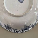 Boulenger blue ironstone salad bowl with Floréal pattern