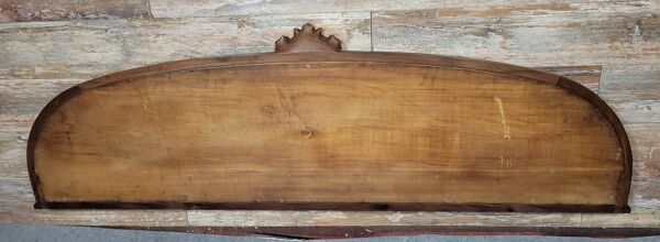 Immense miroir demi lune style Louis XVI en acajou vers 1850