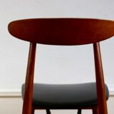 Set of 4 scandinavian chairs,  60s