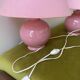Lot of 2 candy pink bedside lamps