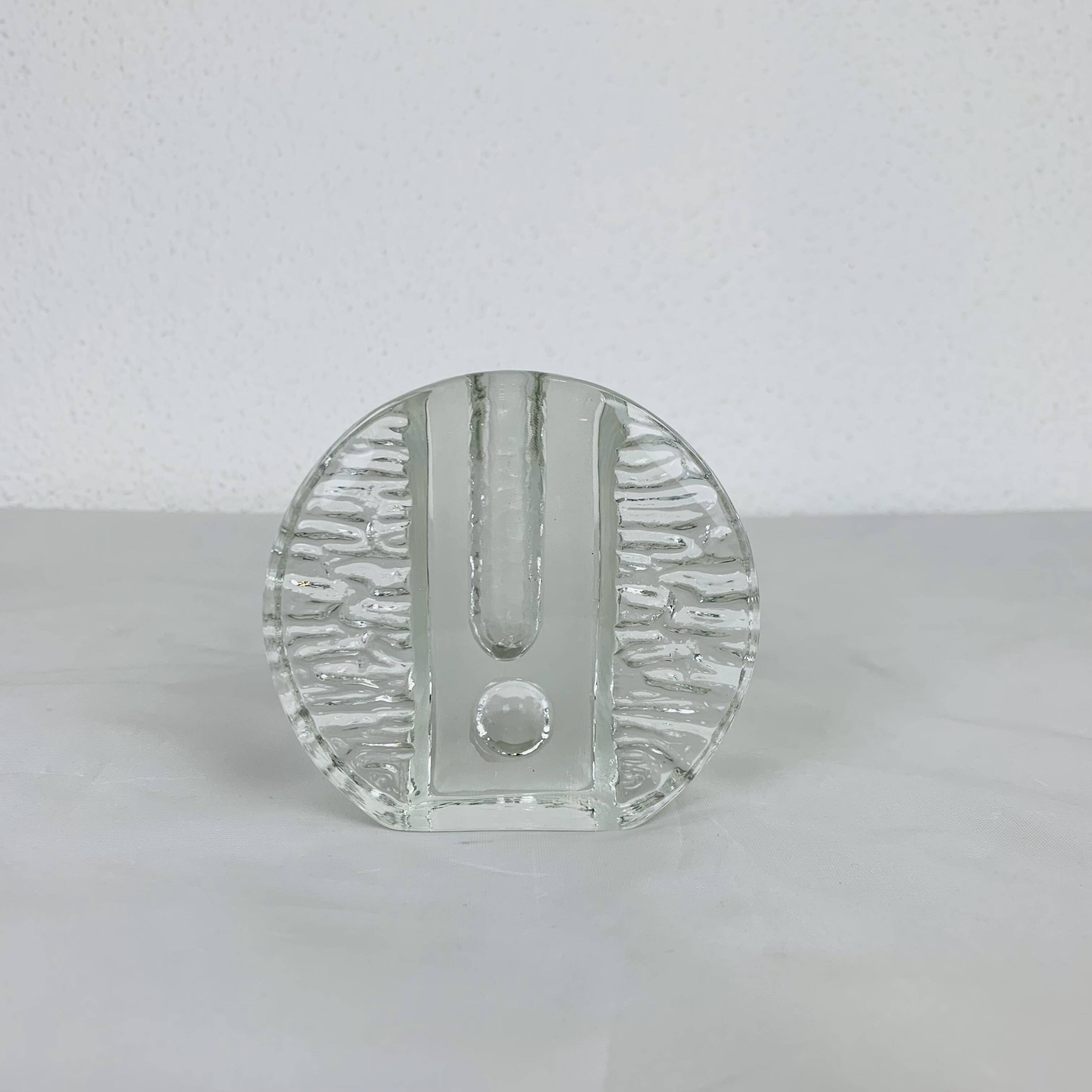 Walther Glass soliflore vase from the 70s, glass