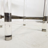 Brass and acrylic glass table by Sandro Petti for Metalarte, 1970