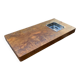 Table basse loupe d'orme de willy rizzo 1970