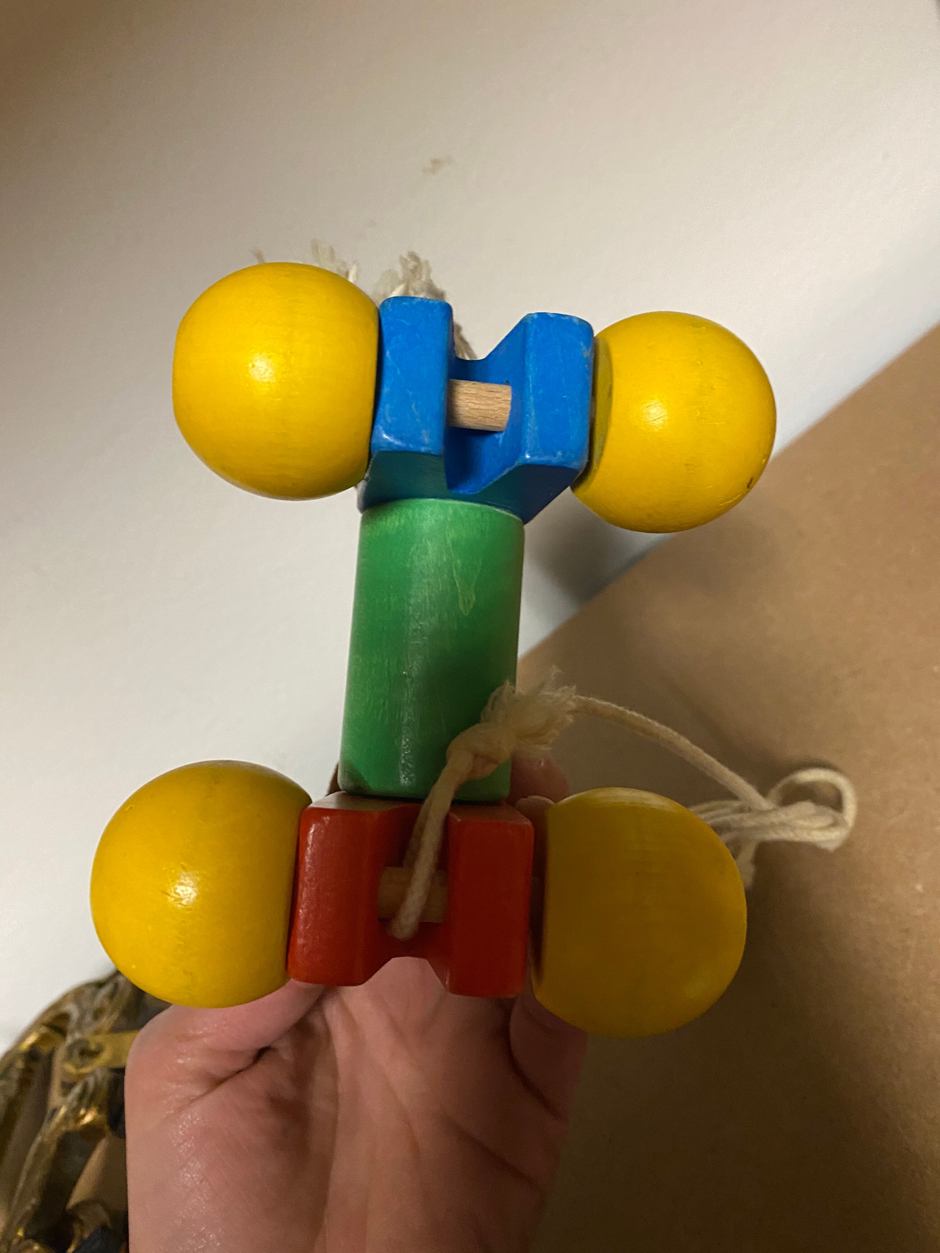 Old wooden toy to pull