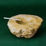 Beige alabaster ashtray by Romano Bianchi, Italy, 1970s