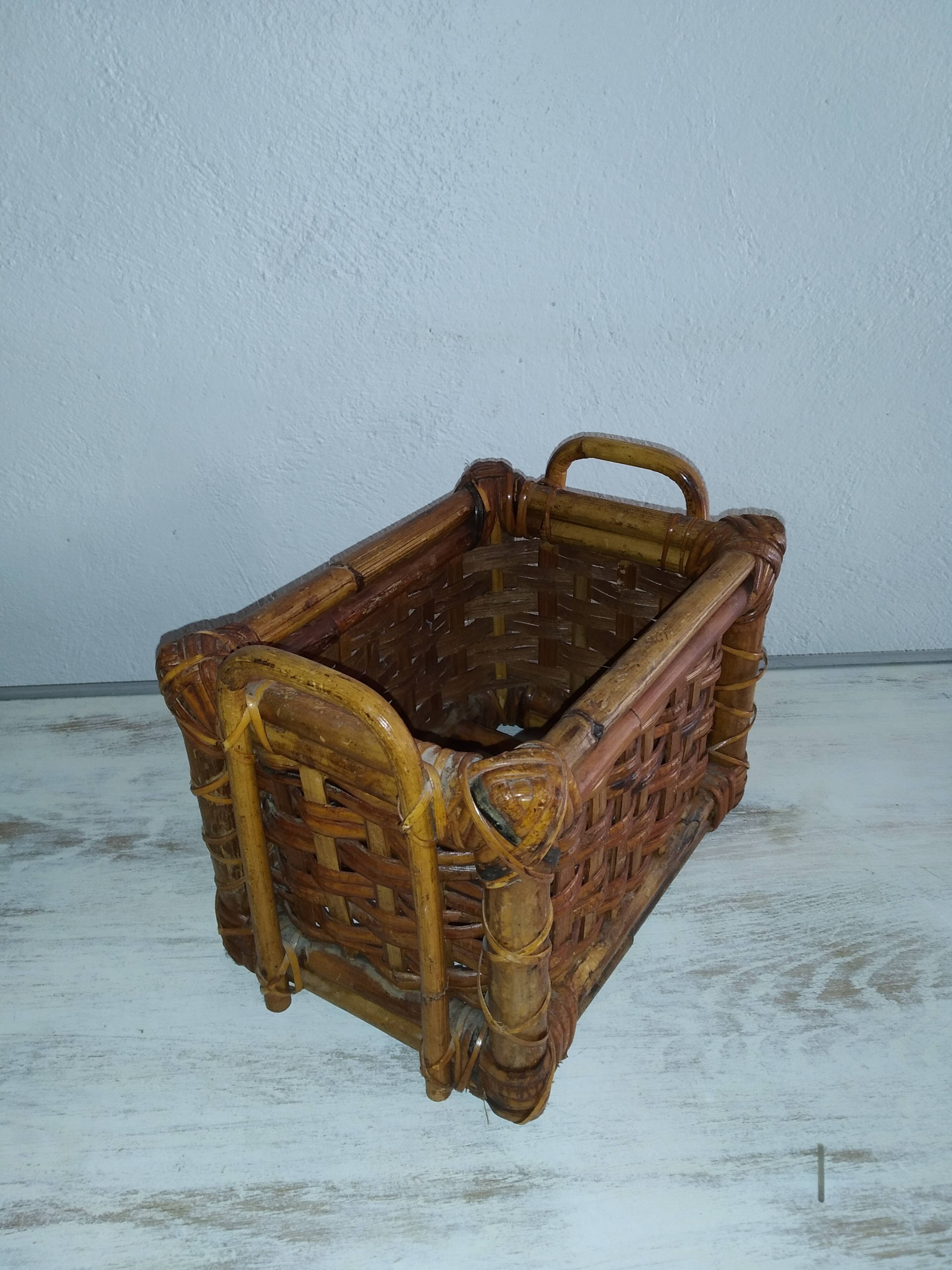 Bamboo storage basket