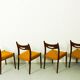 Ensemble de 4 fauteuils vintage en teck, années 1960