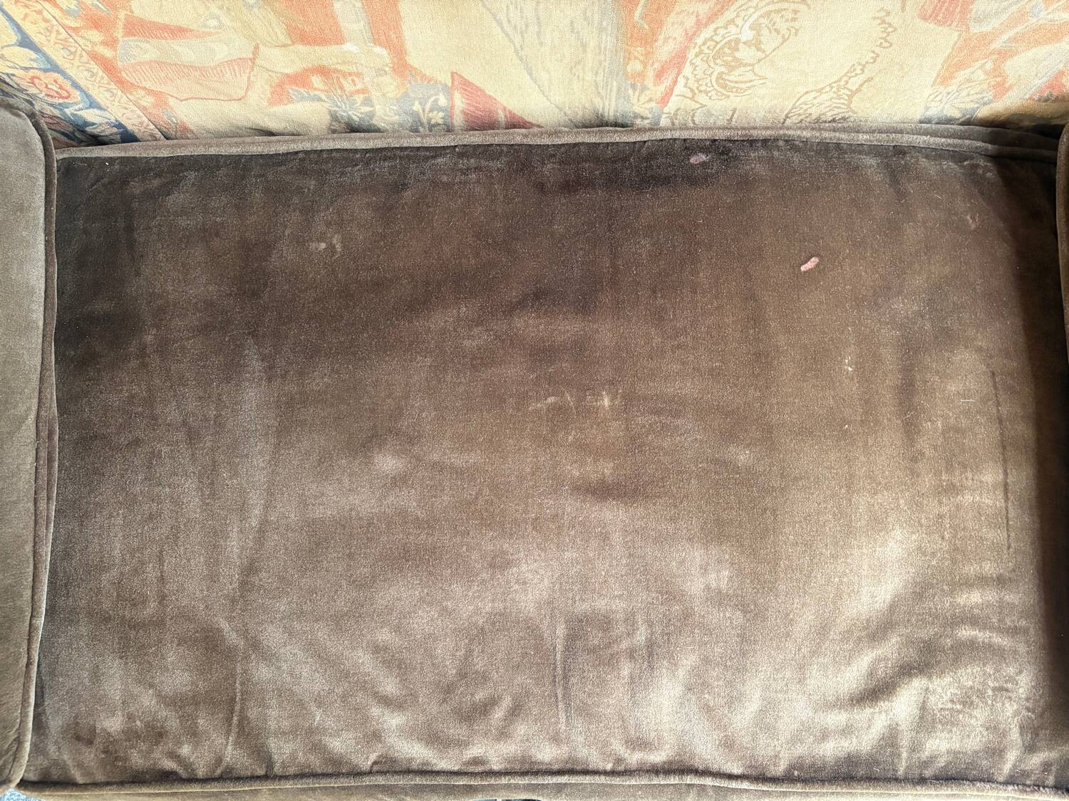 Brown velvet living room