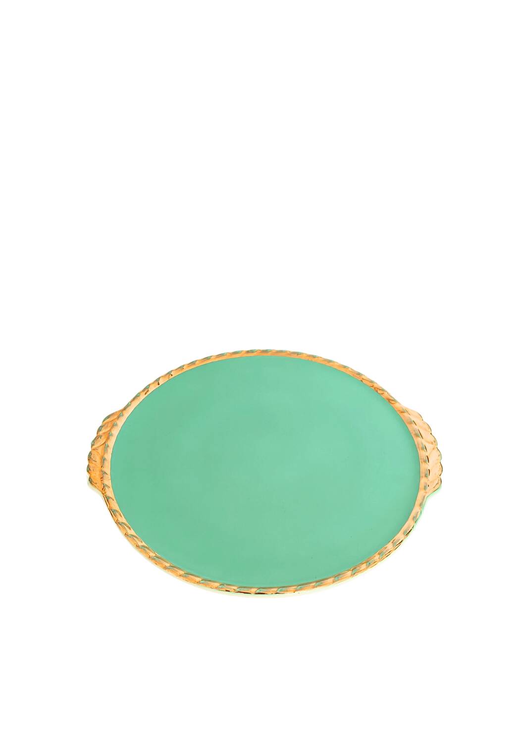 Plat à gâteau en faïence vintage salins france