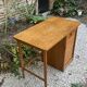 Vintage desk with curtain – wood – side shelf