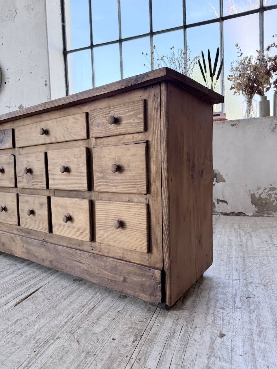 1950s workshop furniture in pine