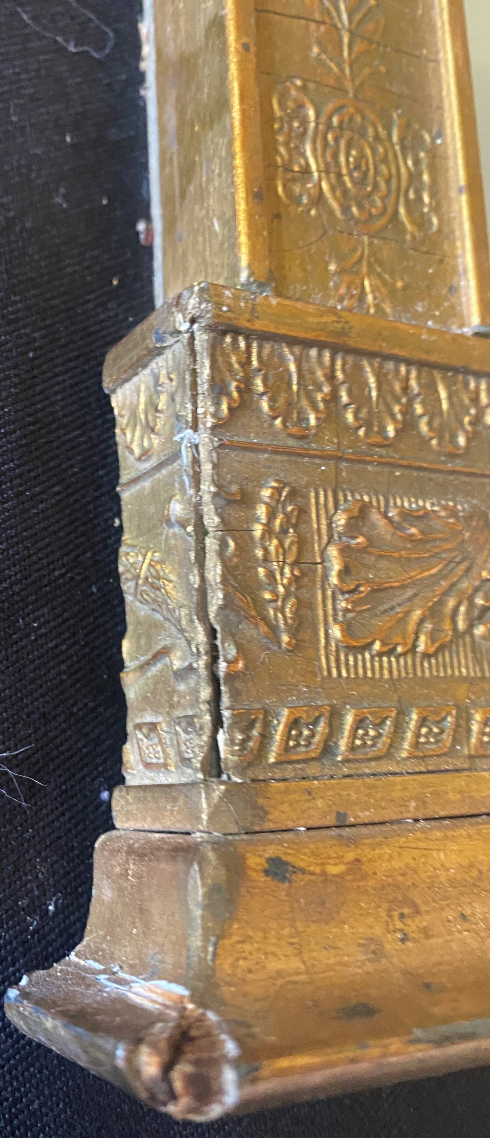 Framed mirror "friezes and ram's head" neoclassical