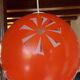 Suspension vintage globe en verre orange
