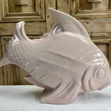 Sculpture poisson craquelé Art Déco céramique Le Jan