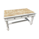 Bureau ancien en chêne sculpté et cérusé