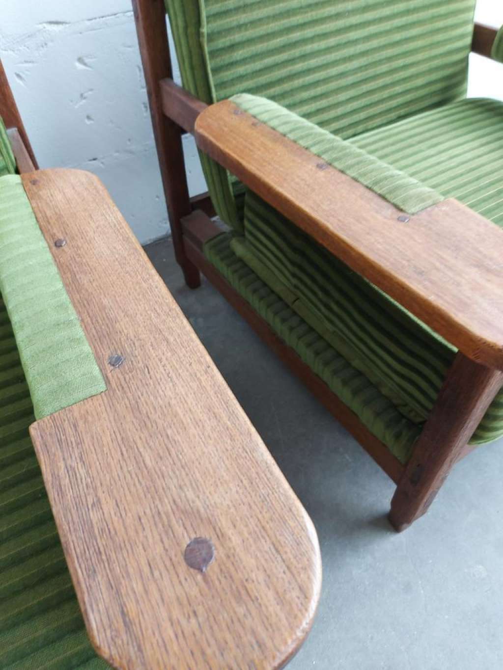 Ensemble de 2 sièges simples / fauteuils / sièges club vintage