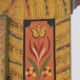 Rustic Farmhouse Antique Original Folk Art Painted Bridal Cabinet