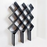 Honeycomb metal wall shelf