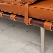 Meridian Barcelona in leather by Mies van der Rohe, Knoll International