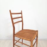 1950s vintage chair, hand-woven chiavarina