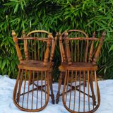 Solid wood chairs, vintage