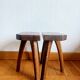 Pair of vintage brutalist stools