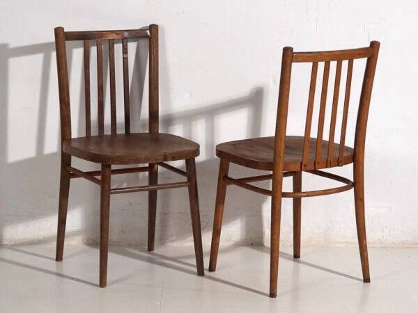 Vintage ton bentwood chairs (c.1960). set of 2