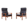 Mid-Century Teak Lounge Chairs by Illum Wikkelsø for Niels Eilersen, 1960s.