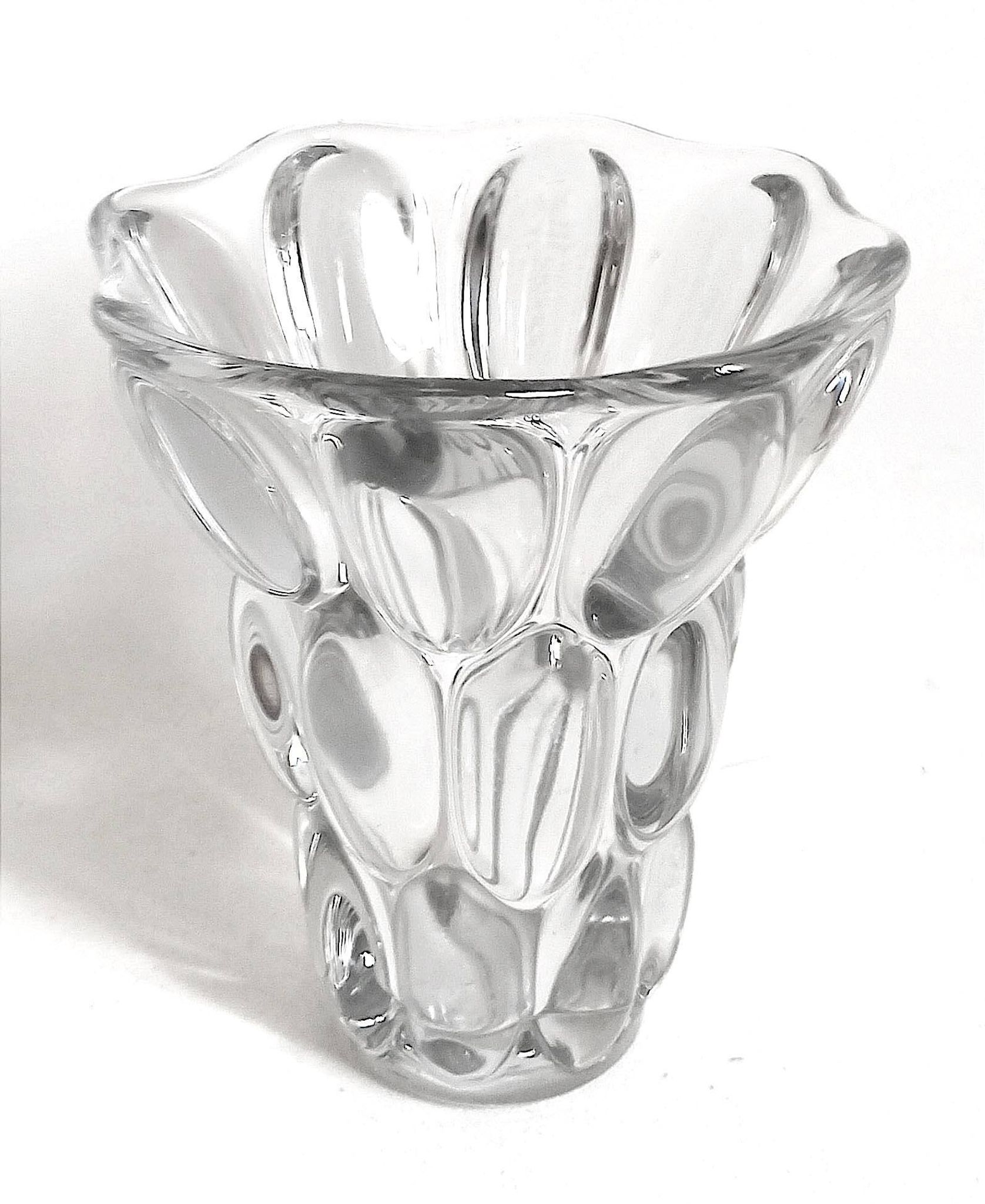 PIerre D'Avesn crystal honeycomb vase Height 20.7 cm