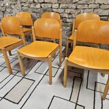 Lot 6 chaises danois empilable 1970 vintage
