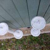 Paire de bougeoirs/ chandeliers anciens en bois