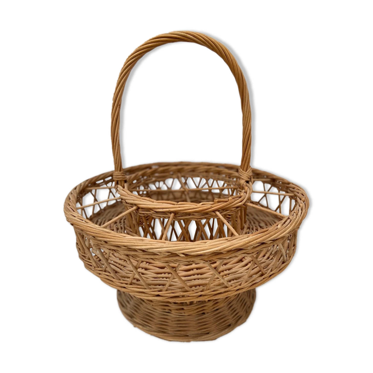 Vintage osier bar basket