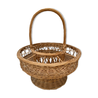 Vintage osier bar basket