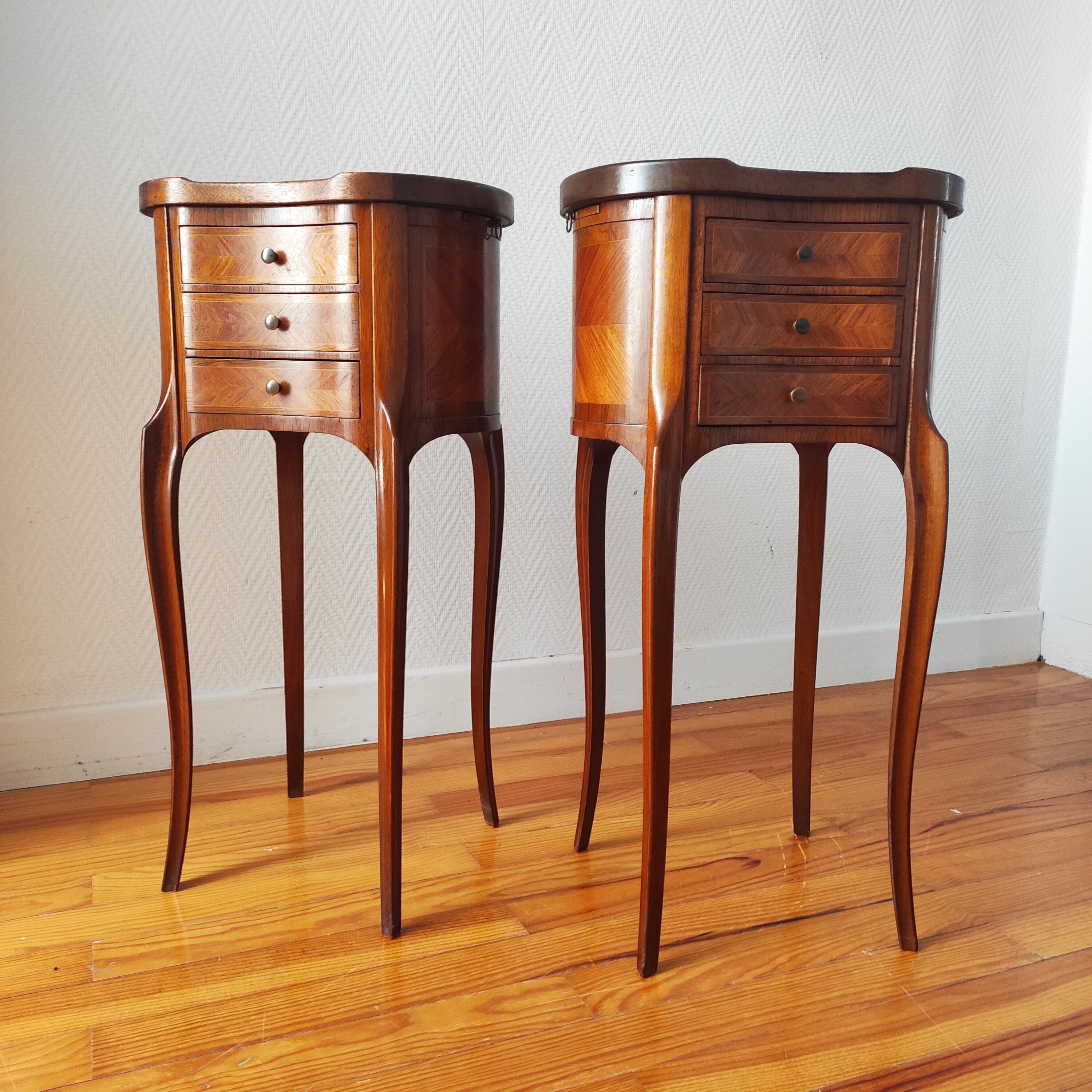 Pair of Louis XV style bedside tables