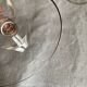 Set of 2 crystal champagne glasses