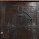 Unique antique English cabinet on stand made of oak from the 17th century