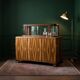 Exceptional Art Deco walnut sideboard with slatted glass display - 1930s