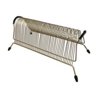 Porte vinyle en laiton doré