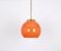 Orange glass pendant lamp from Peill & Putzler Germany 1970s