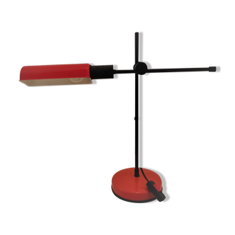 Lampe de table rouge, années 1970