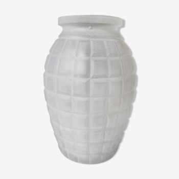 Moulded pressed glass vase