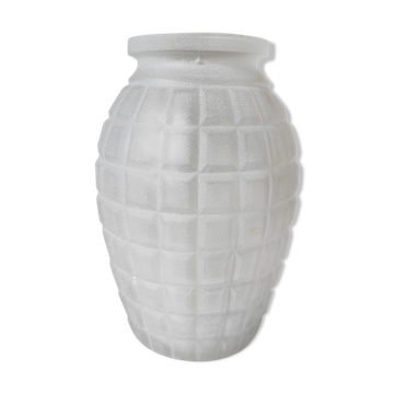 Moulded pressed glass vase