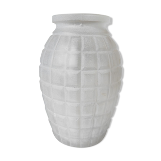 Moulded pressed glass vase