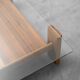 Vintage coffee table in glass and wood, modernist design, 1970s
