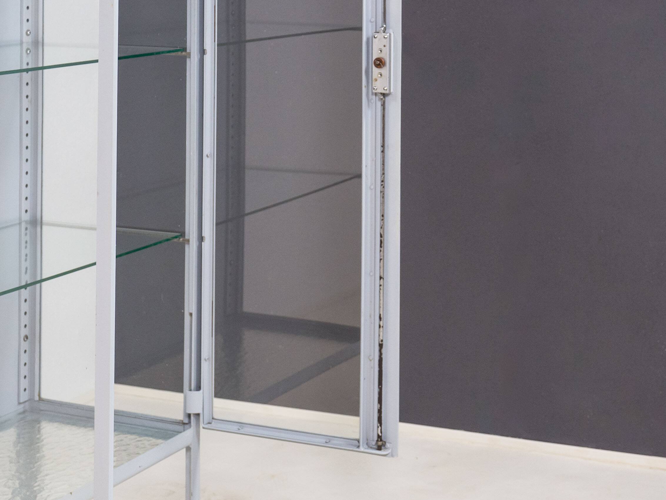 Vintage industrial display cabinet