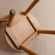 Light Wood Vintage Chair - 1980s Italian Minimalist, Japanese-Inspired, Solid Wood, Batch of 2
