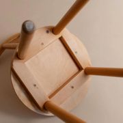 Light Wood Vintage Chair - 1980s Italian Minimalist, Japanese-Inspired, Solid Wood, Batch of 2