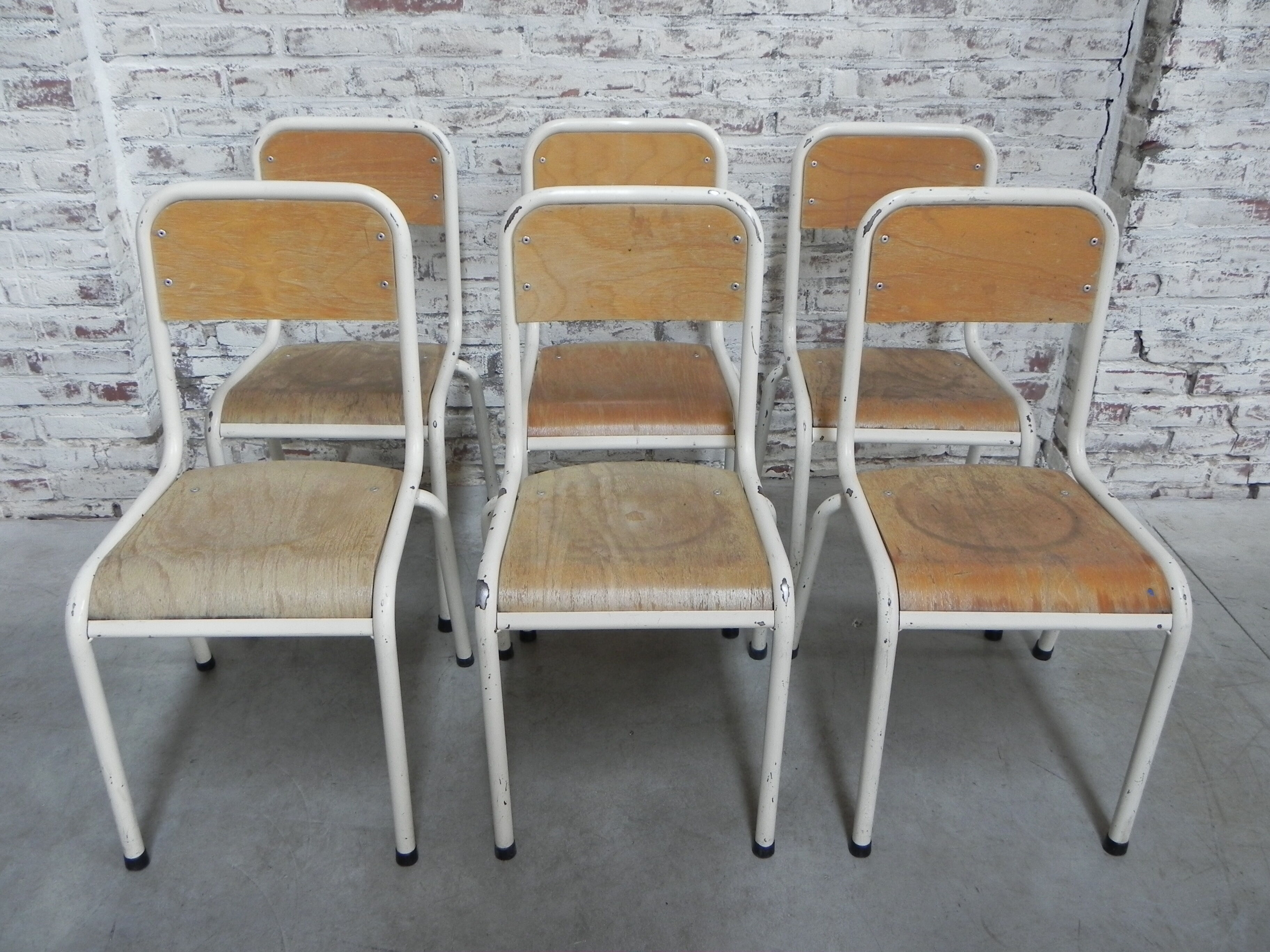 Set of 6 school chairs