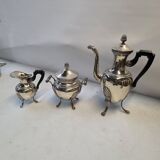 Service a thé/café en métal argenté style empire