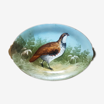 Dish decor partridge